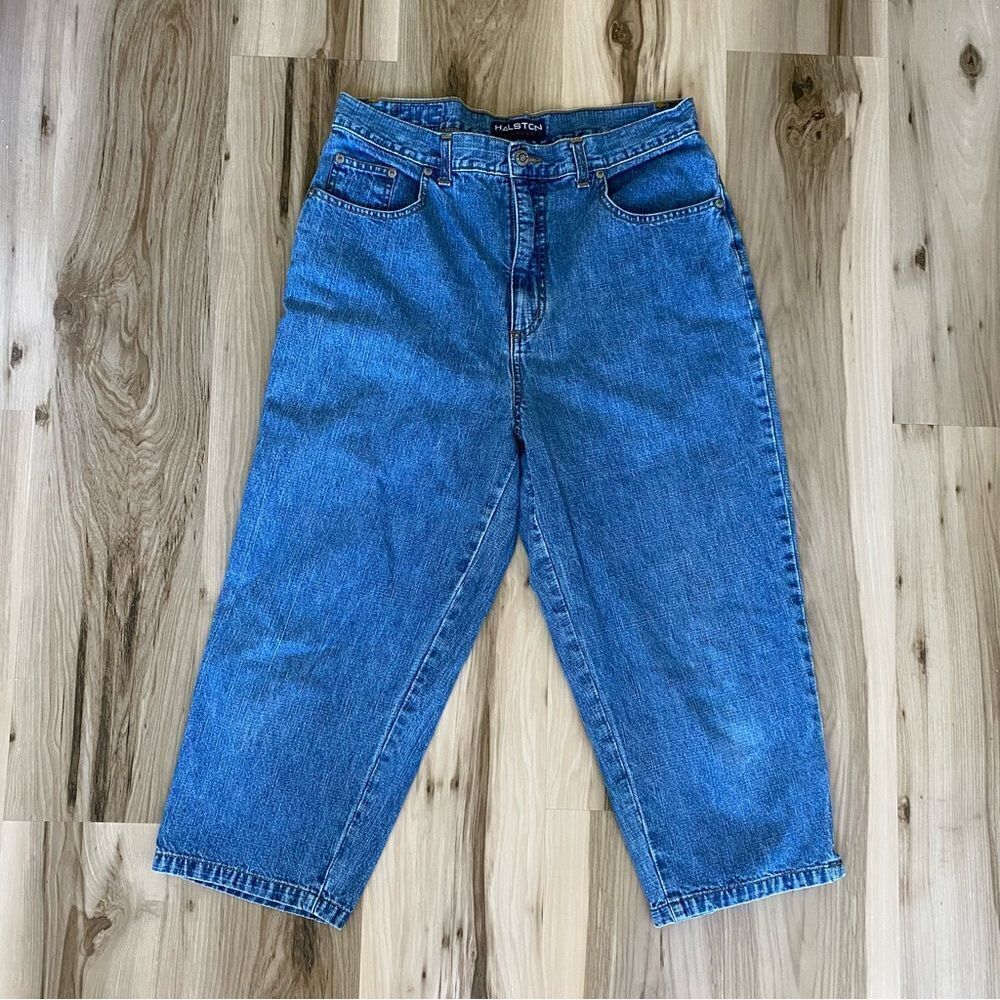 Vintage Halston high relaxed cropped mom jean 12